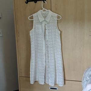 Calvin Klein White Blouse Dress (Like new)